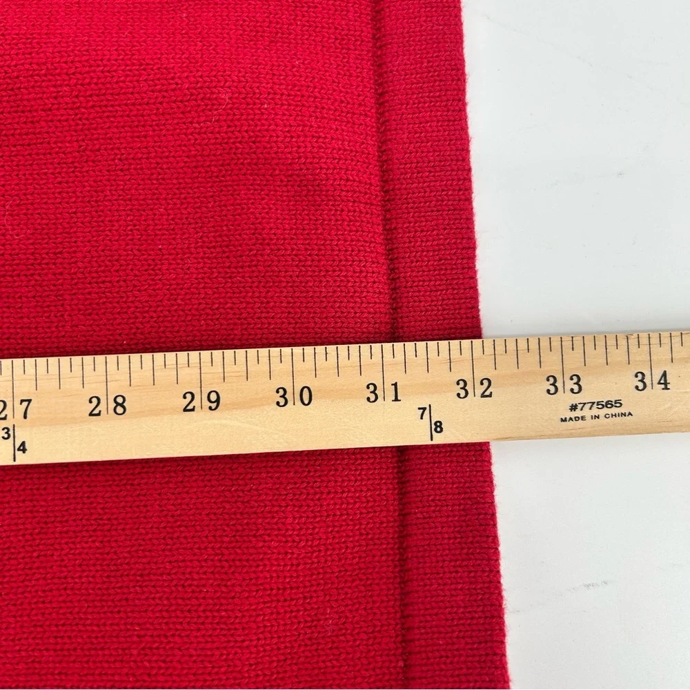 Eddie Bauer 1/4 Zip Pullover Mens XL Tall Red Gray Sweater Outdoorsman Cabincore